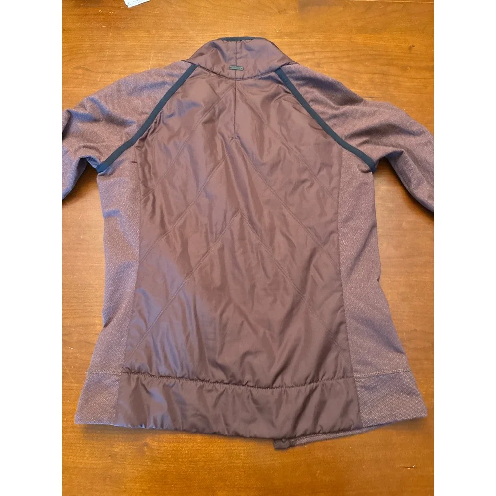 Prana Polar Breeze asymmetric zip jacket,‎ Small, Wedged Wood brown